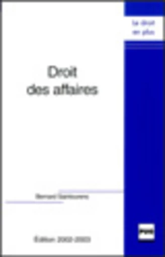 Droit des affaires - Bernard Saintourens - PUG