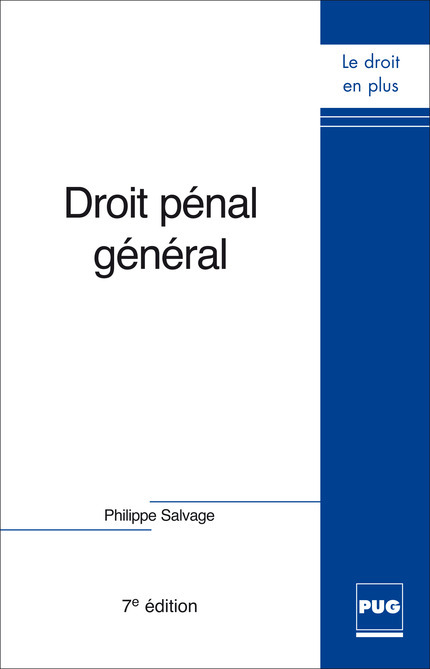 Droit pénal général - Philippe Salvage - PUG