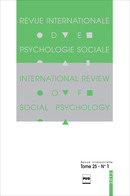 Revue internationale de psychologie sociale - 2012 - tome 25 - n°1