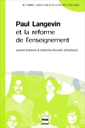 Chap. 1 - La place des réflexions sur l’école dans l’œuvre de Paul Langevin (p.15-22)